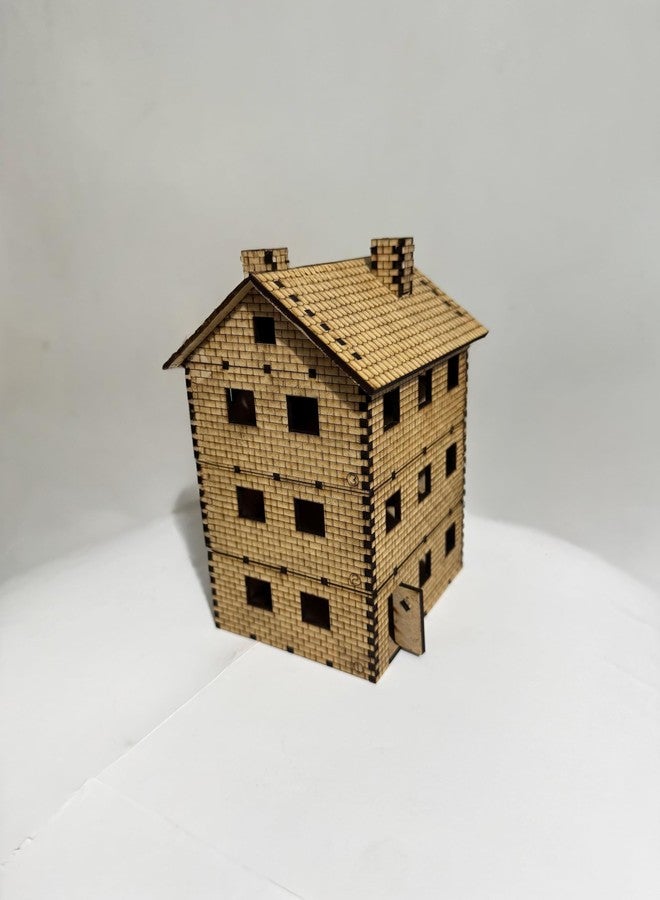 Raystar™ DIY Wooden House Model Kit, 3-Storey Building, Laser-Cut Assembly - Image 5